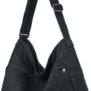 Elegant Canvas Tote Hobo Bag with Adjustable Strap - Ideal for Daily Essentials